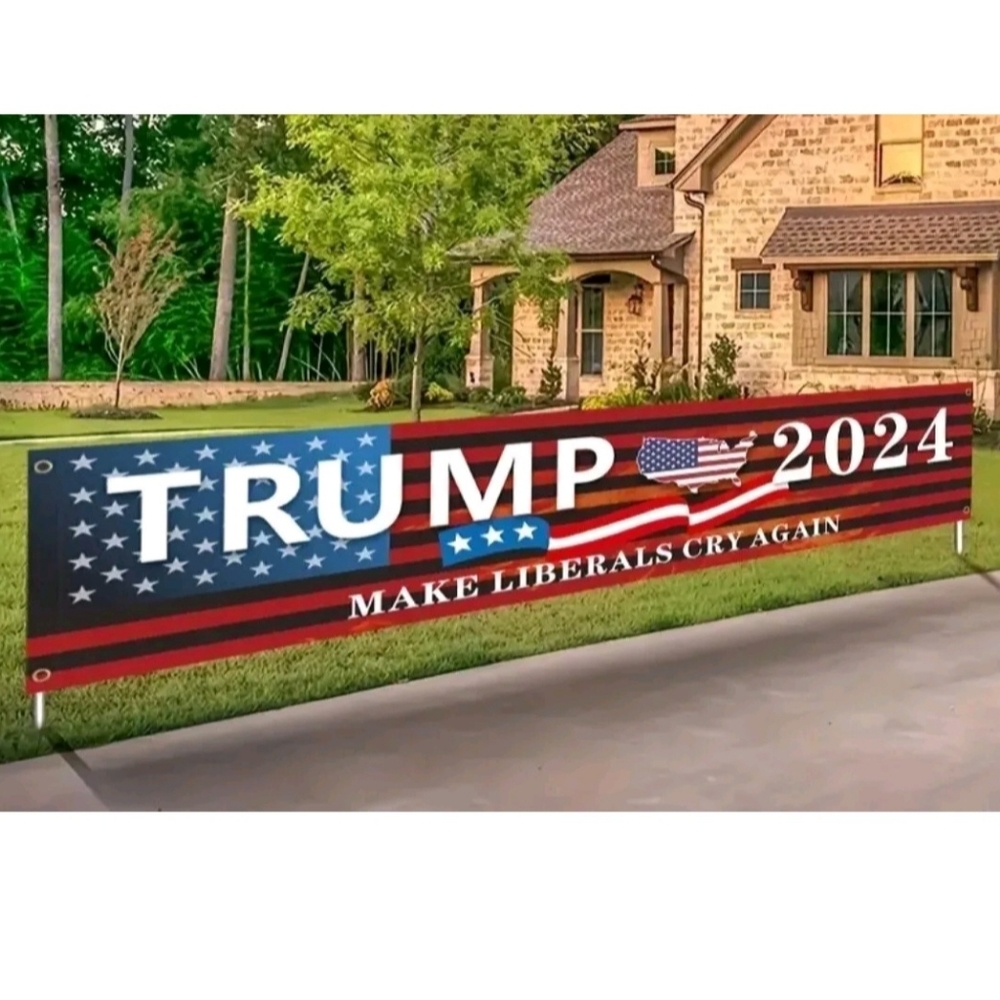 Trump banner make America great again